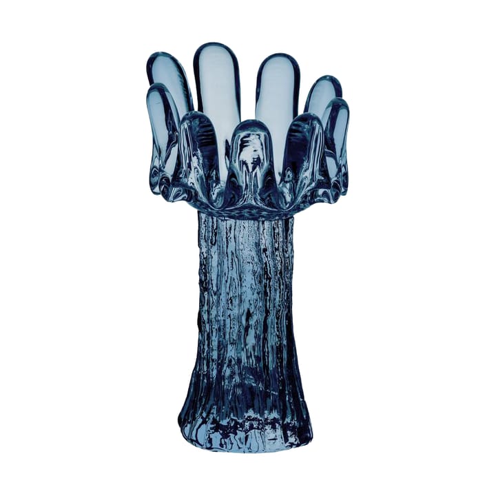 Solros ljuslykta cirkulärt glas 18 cm - Blå - Kosta Boda