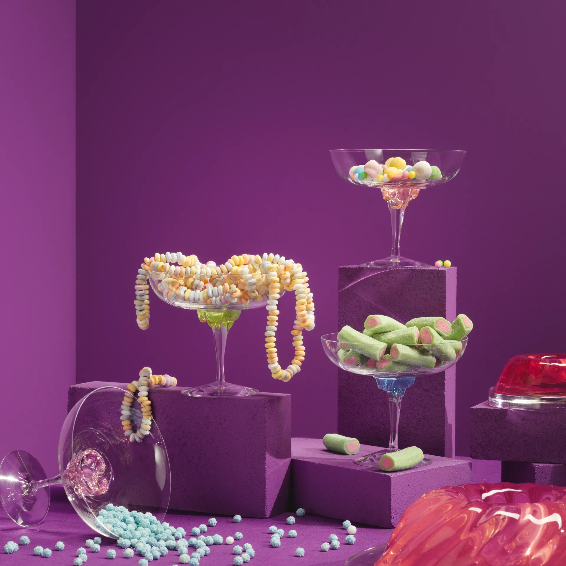 Sugar Dandy coupeglas 32 cl, Blå Kosta Boda