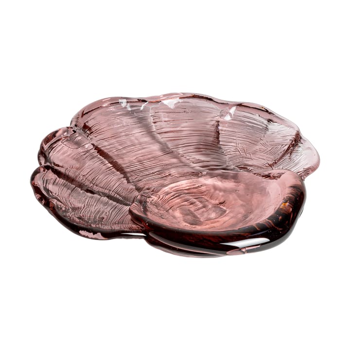 Venusmussla konstglas fat 30x33 cm - Rosa - Kosta Boda
