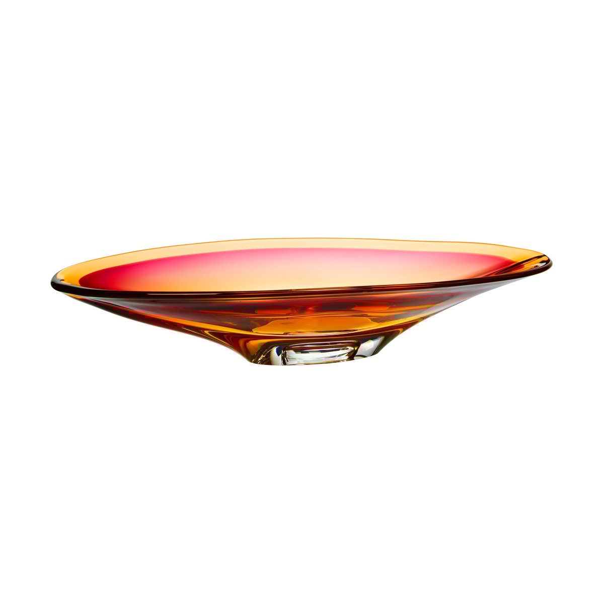 Kosta Boda Vision fat 52,5 cm Rosa-bärnsten | Skandinavisk Design | Dekorationsskålar | Rosa