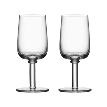 Viva glas på fot 25 cl 2-pack - Klar - Kosta Boda