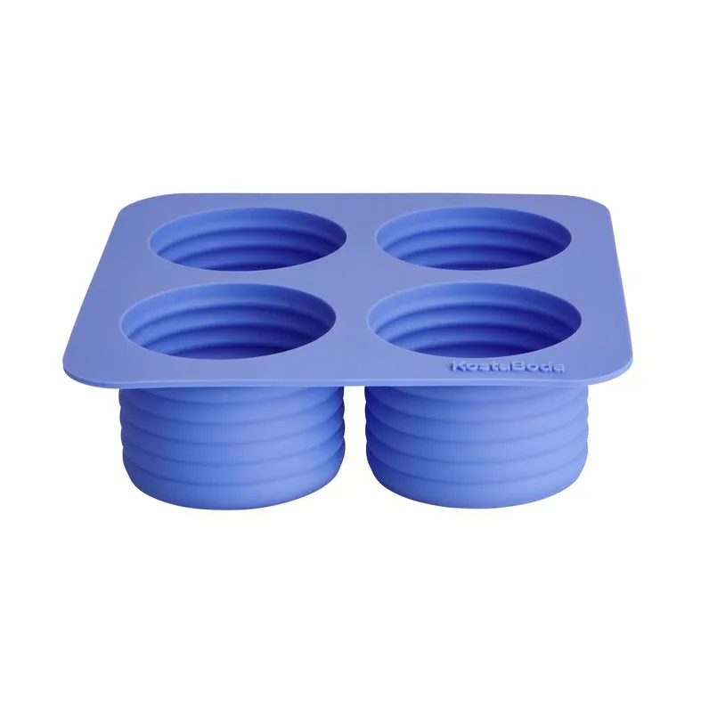 Kosta Boda Viva iskubsform 4 fack 13 cl Havsblå | Skandinavisk Design | Isformar & Iskrossare | Blå