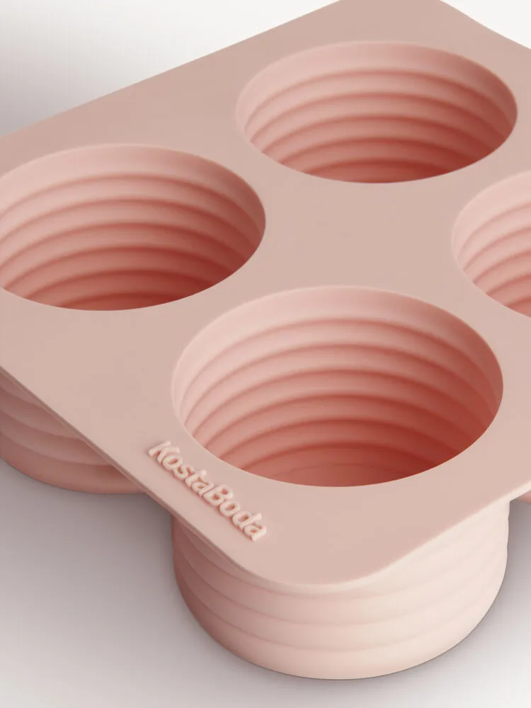 Viva iskubsform 4 fack 13 cl, Puderrosa Kosta Boda