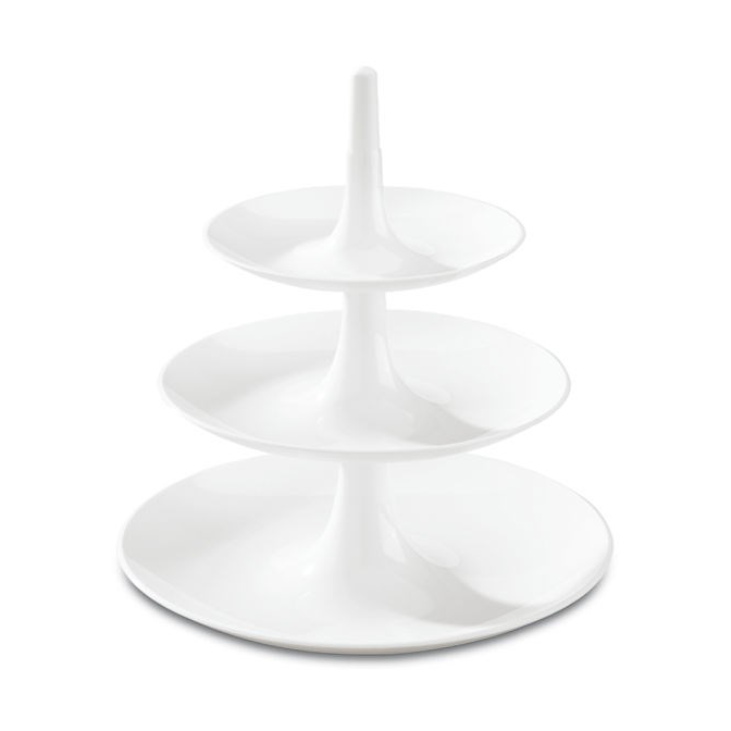 Koziol Babell kakfat-våningsfat L Cotton white | Skandinavisk Design | Tårtfat & Kakfat | Vit