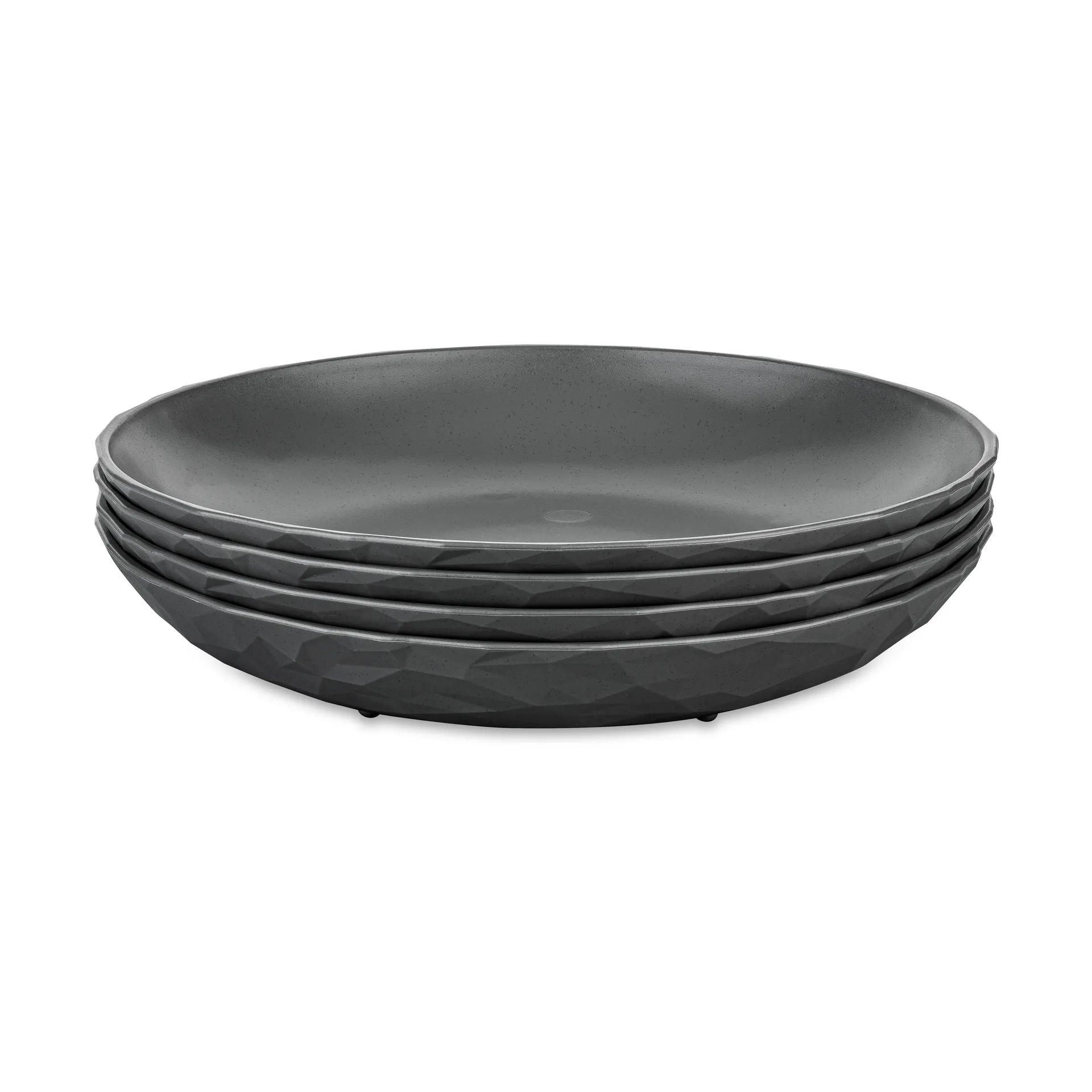 Club djup tallrik Ø22 cm 4-pack biocirk termoplast, Nature ash grey Koziol