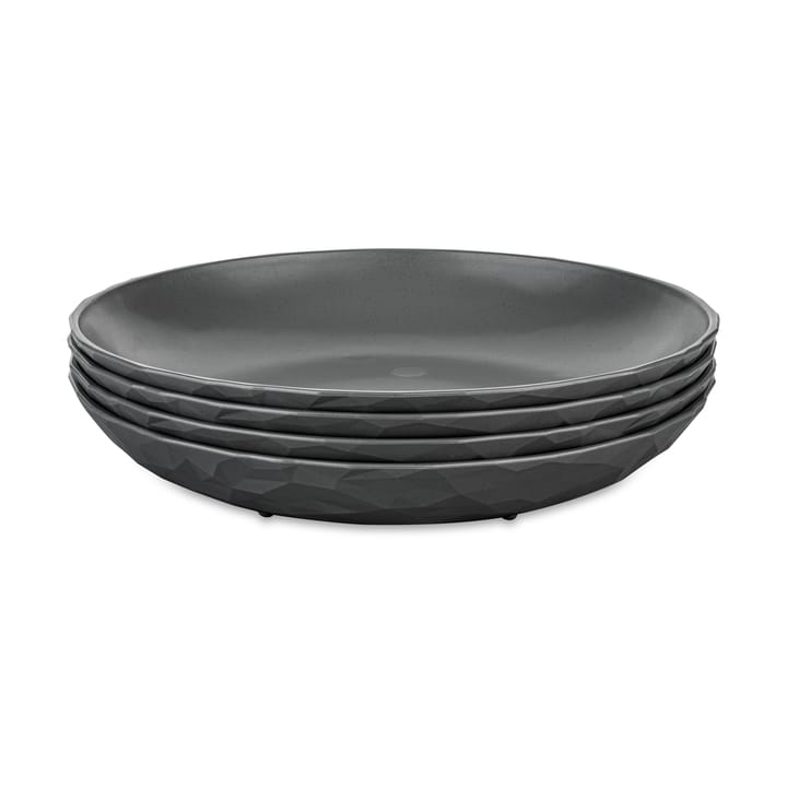 Club djup tallrik Ø22 cm 4-pack biocirk termoplast - Nature ash grey - Koziol