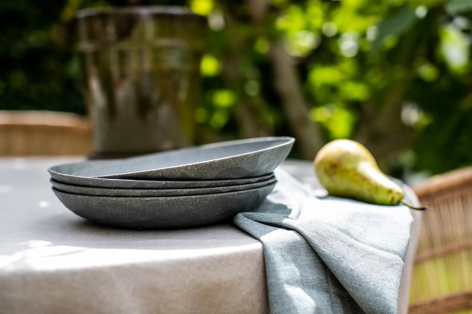 Club djup tallrik Ø22 cm 4-pack biocirk termoplast, Nature ash grey Koziol