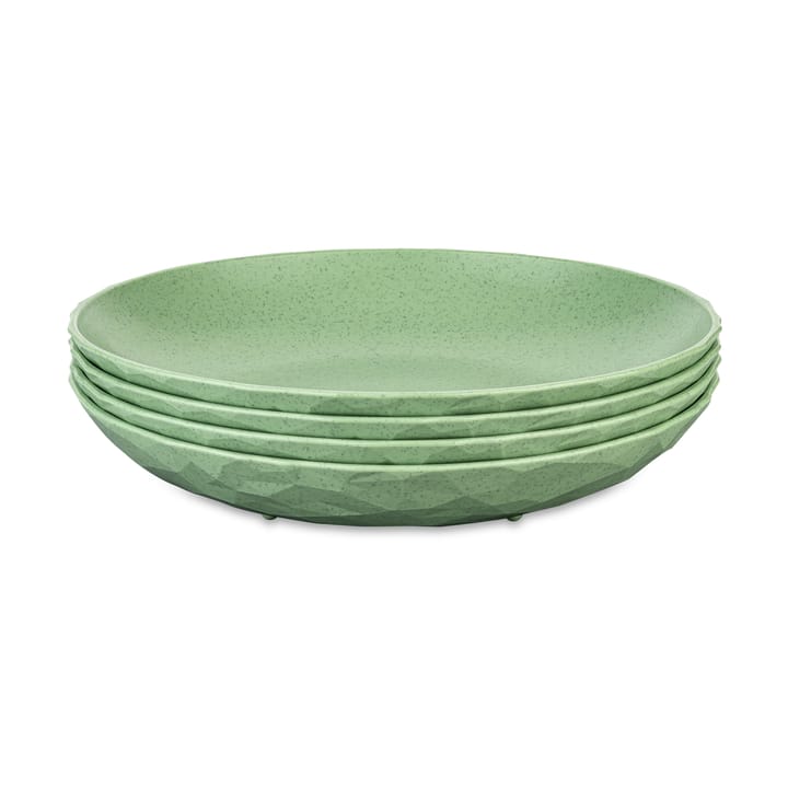 Club djup tallrik Ø22 cm 4-pack biocirk termoplast - Nature leaf green - Koziol