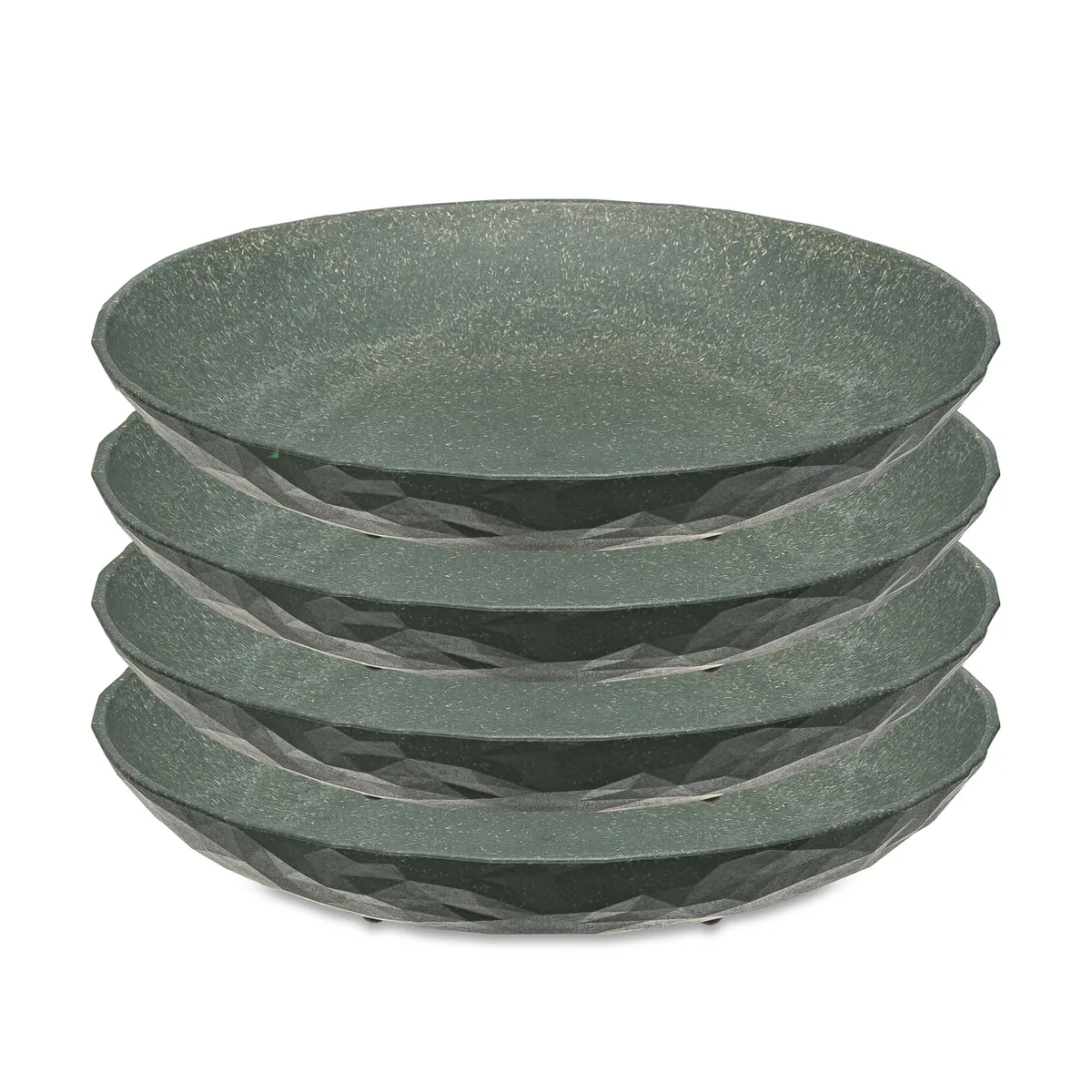 Koziol Club djup tallrik Ø22 cm 4-pack Nature ash grey