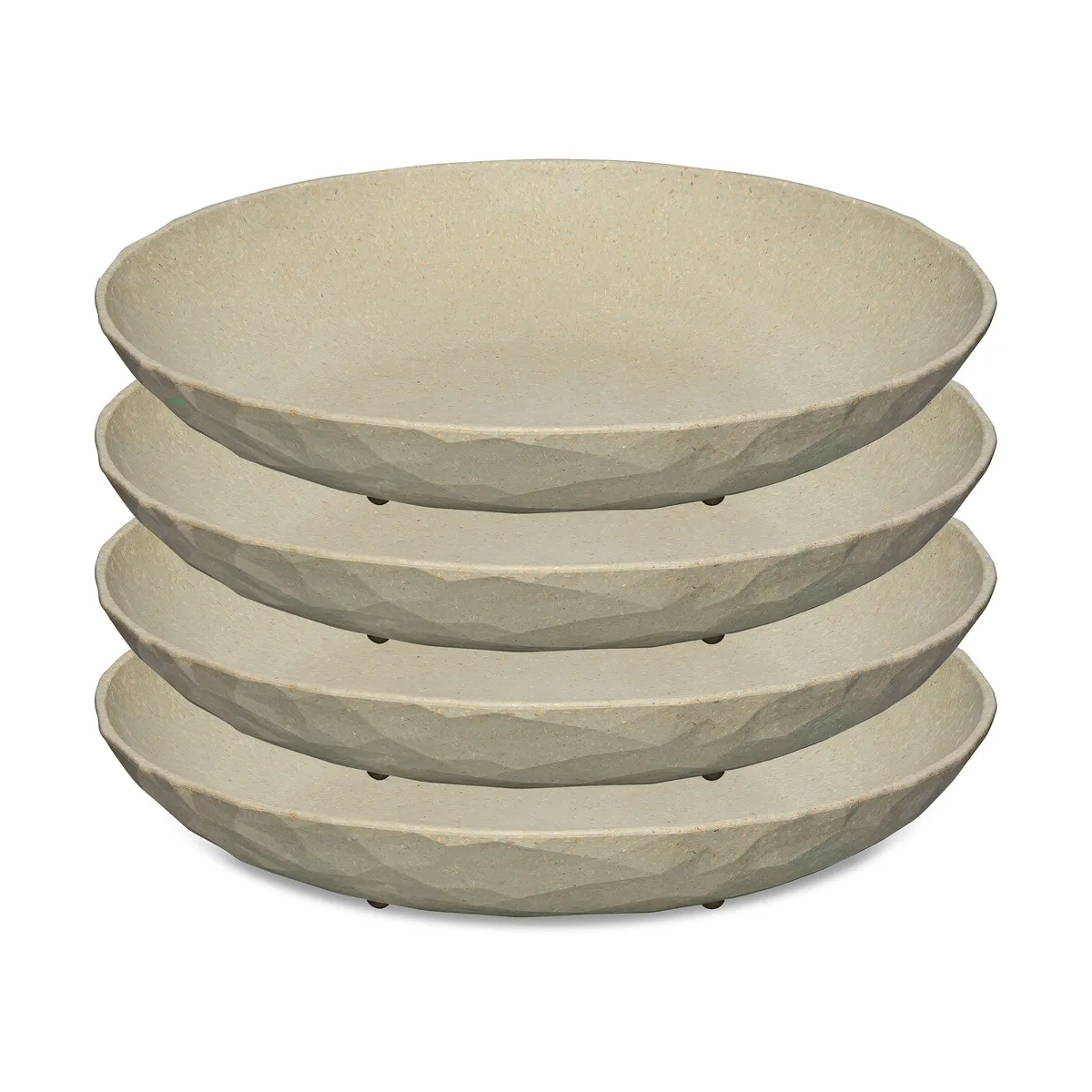 Koziol Club djup tallrik Ø22 cm 4-pack Nature desert sand