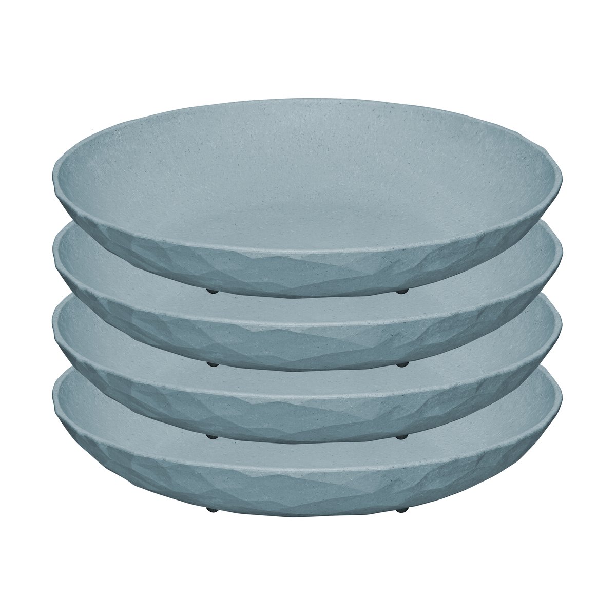 Koziol Club djup tallrik 22 cm 4-pack Nature flower blue
