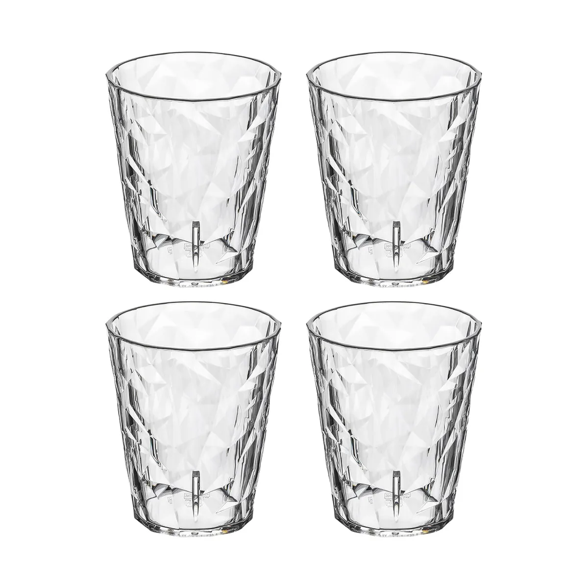 Koziol Club No. 1 dricksglas plast 25 cl 4-pack Kristallklar