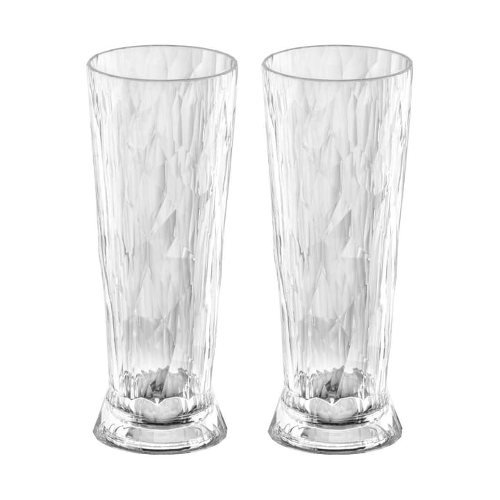 Club No. 11 ölglas plast 50 cl 2-pack - Kristallklar - Koziol