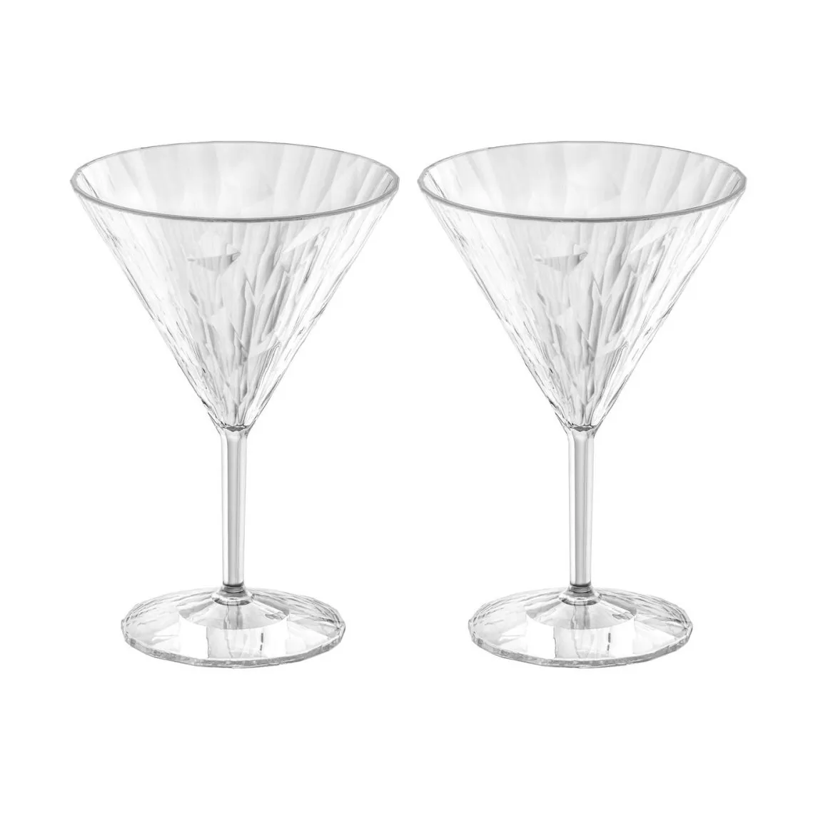 Koziol Club No. 12 martiniglas plast 25 cl 2-pack Kristallklar