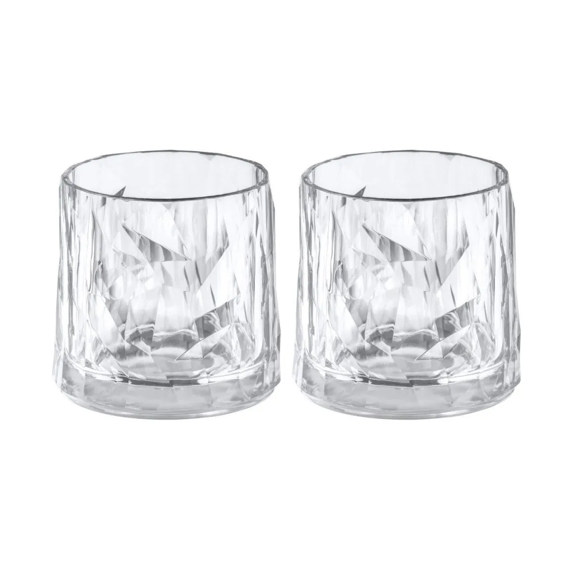 Club No. 2 tumblerglas plast 25 cl 2-pack, Kristallklar Koziol