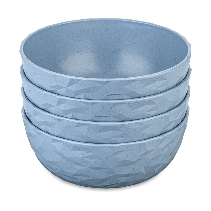Club skål Ø16,2 cm 4-pack biocirkulär termoplast - Nature flower blue - Koziol