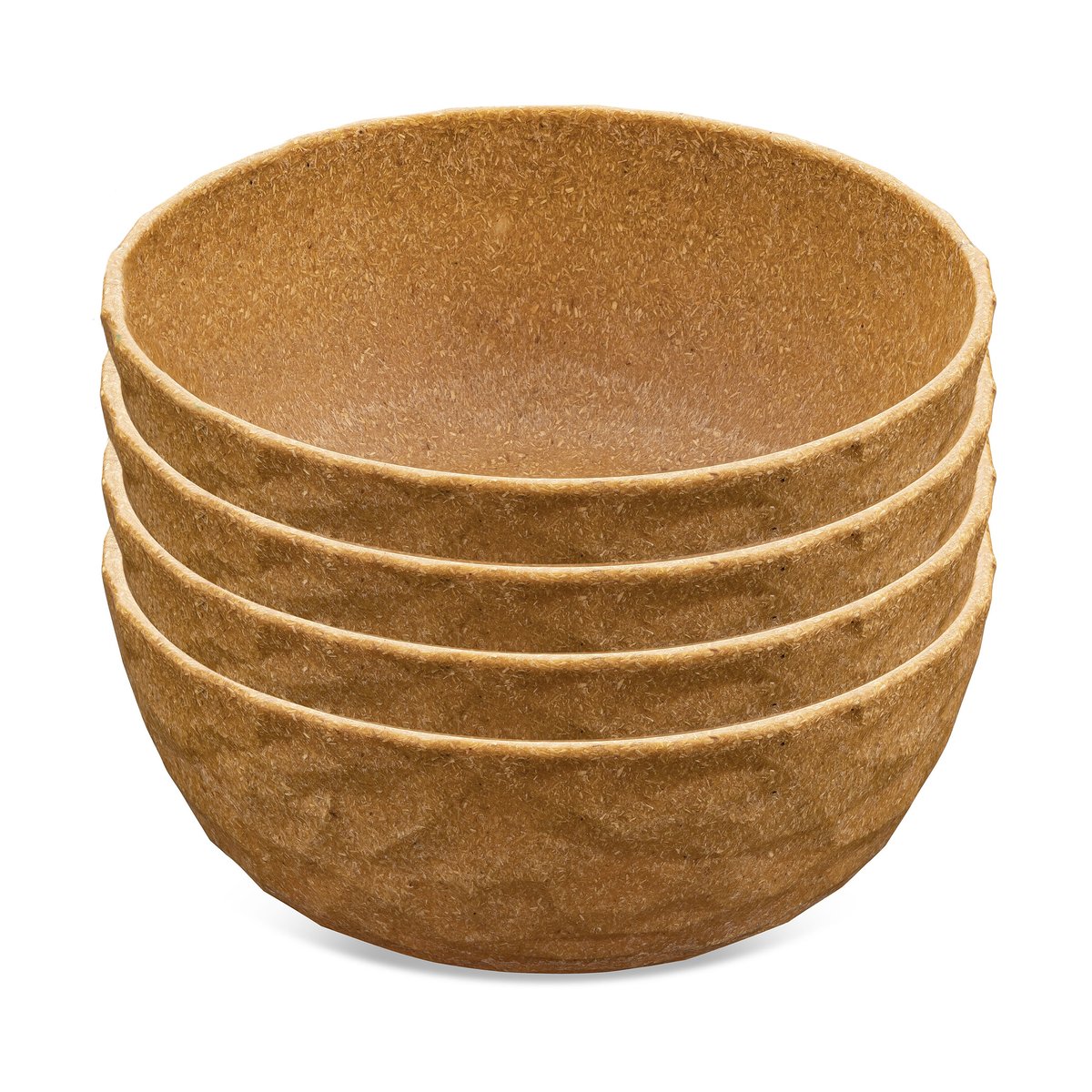 Koziol Club skål 16,2 cm 4-pack Nature wood | Skandinavisk Design | Frukostskålar | Gul