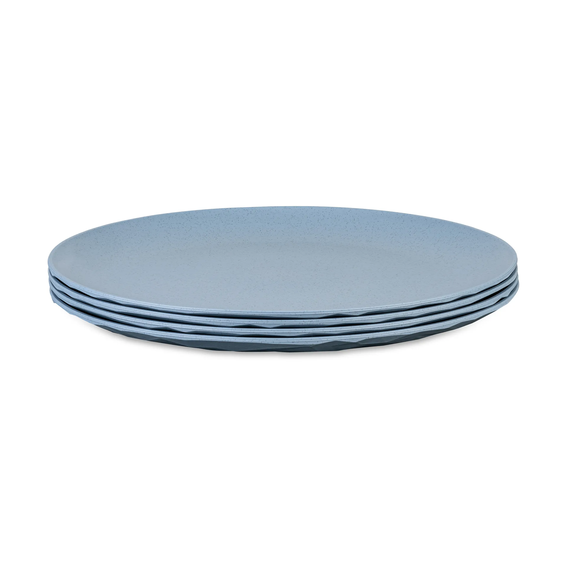 Club tallrik Ø26 cm 4-pack biocirkulär termoplast, Nature flower blue Koziol