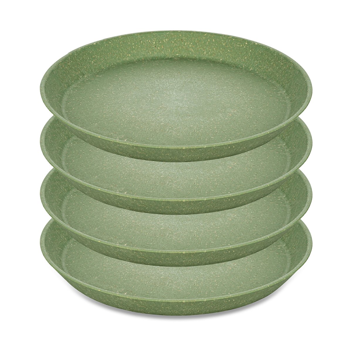 Koziol Connect assiett 20,5 cm 4-pack Nature leaf green