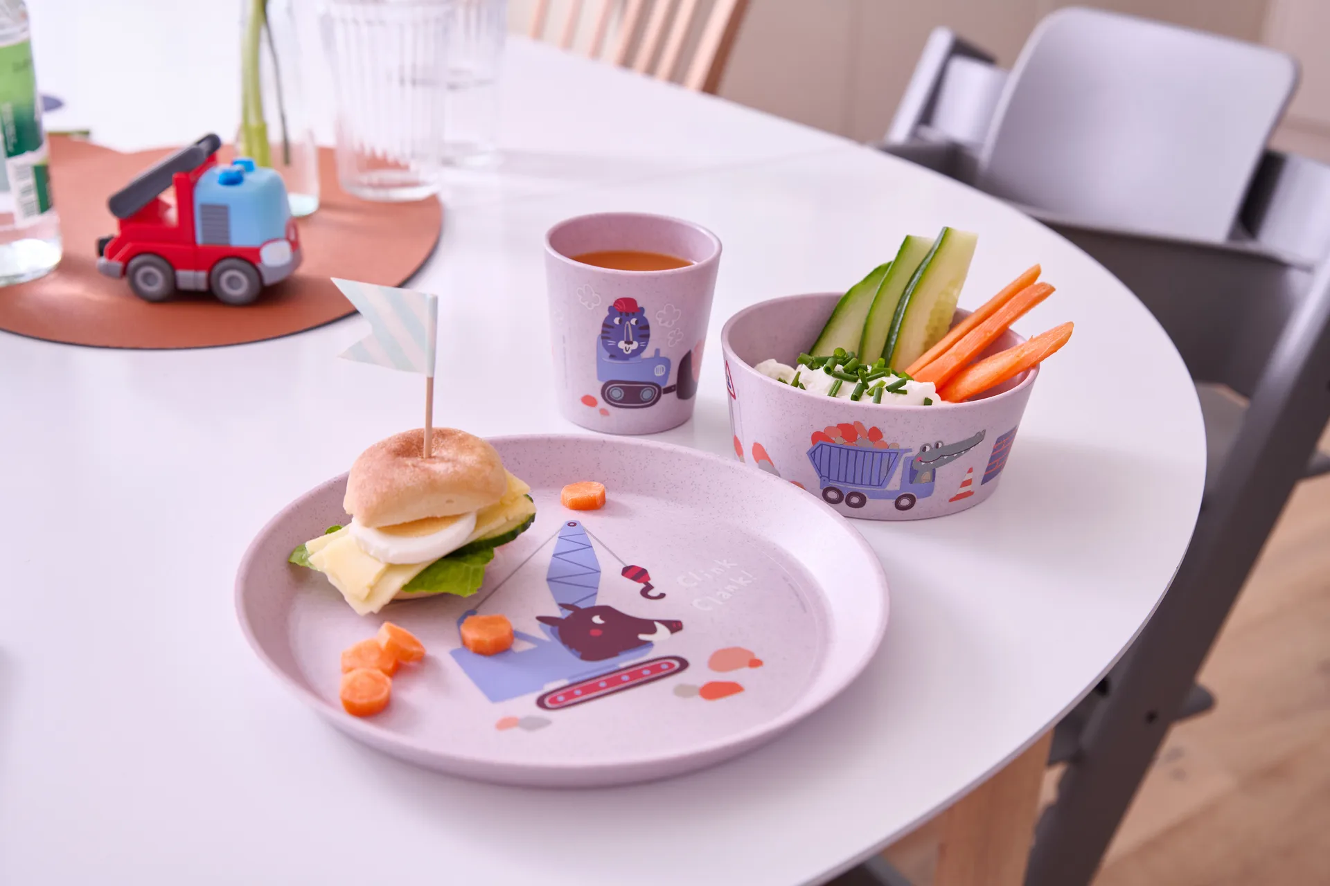 Connect barnservis 3 delar, Lastbilar Koziol