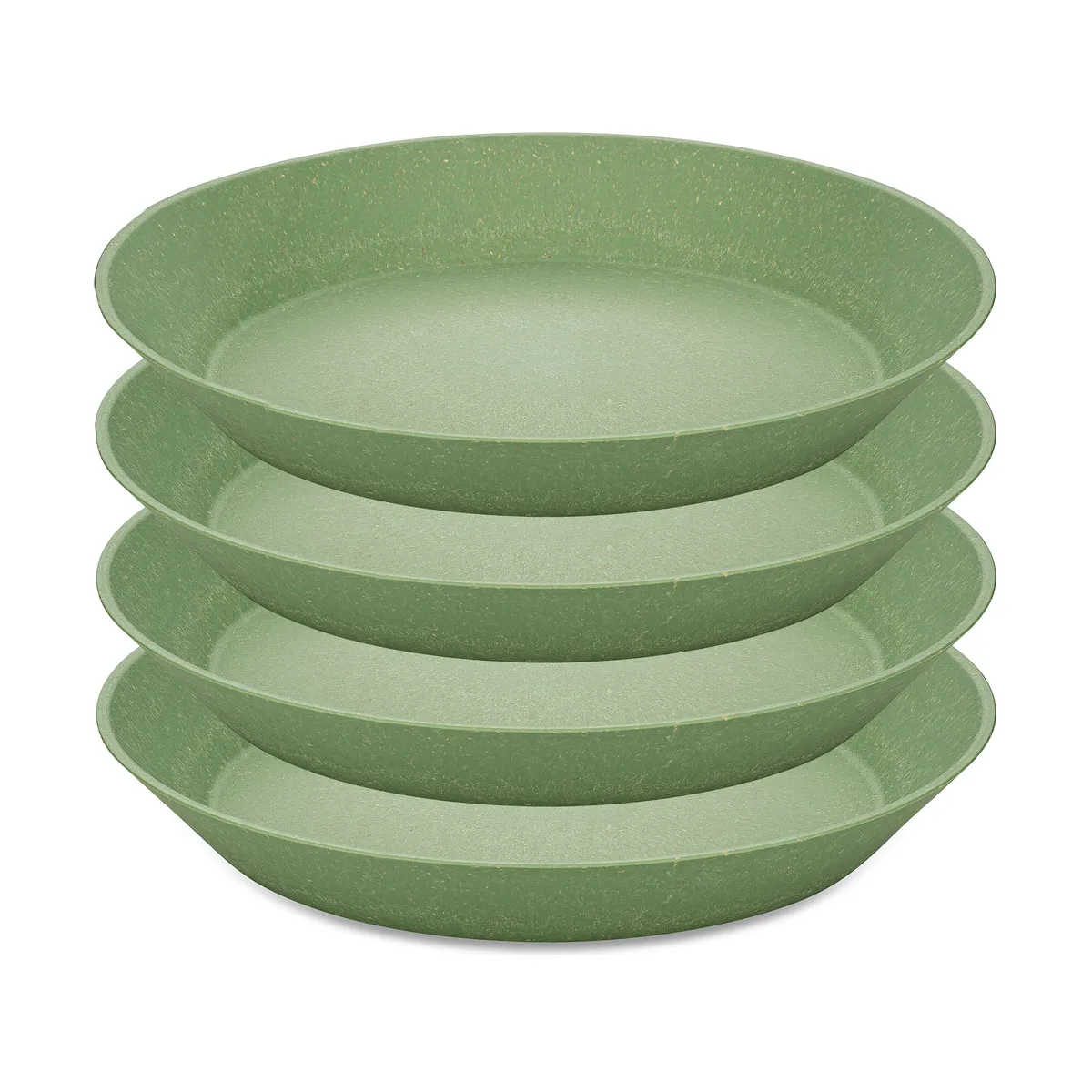 Koziol Connect djup tallrik Ø24 cm 4-pack Nature leaf green