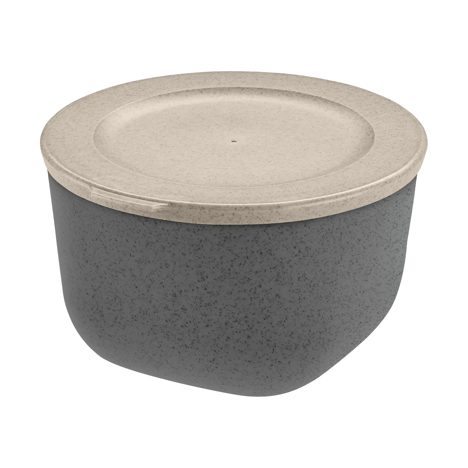 Connect skål med lock 1 L biocirkulär termoplast, Nature ash grey Koziol