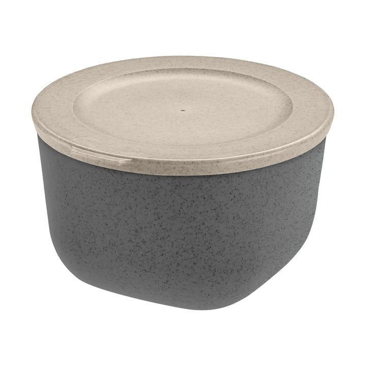 Connect skål med lock 1 L biocirkulär termoplast - Nature ash grey - Koziol