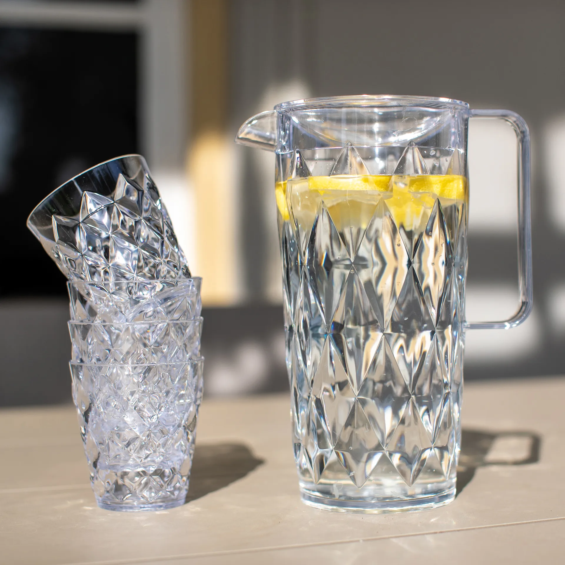 Crystal karaff inkl 4 glas, Kristallklar Koziol