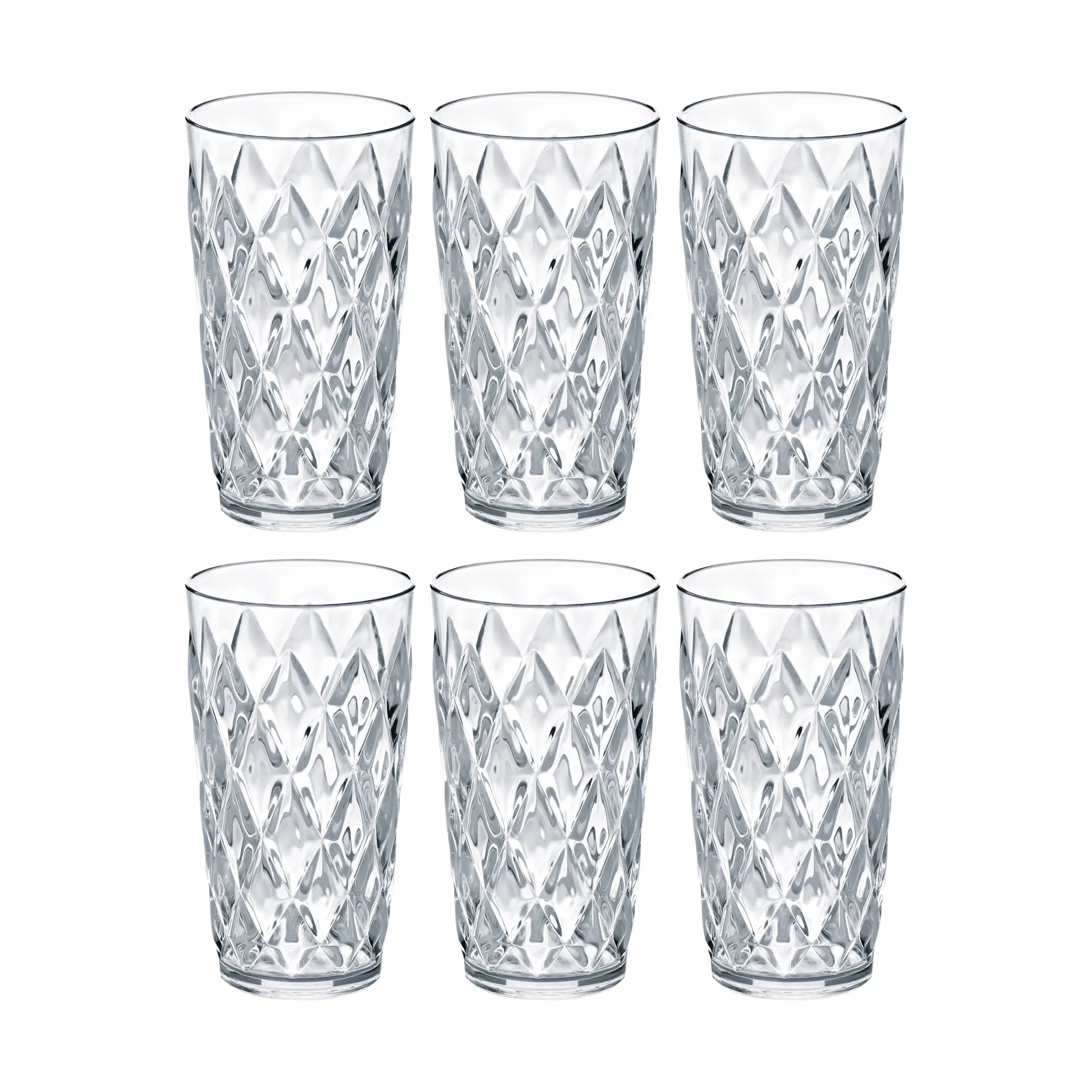 Crystal L glas 6-pack, Kristallglas Koziol