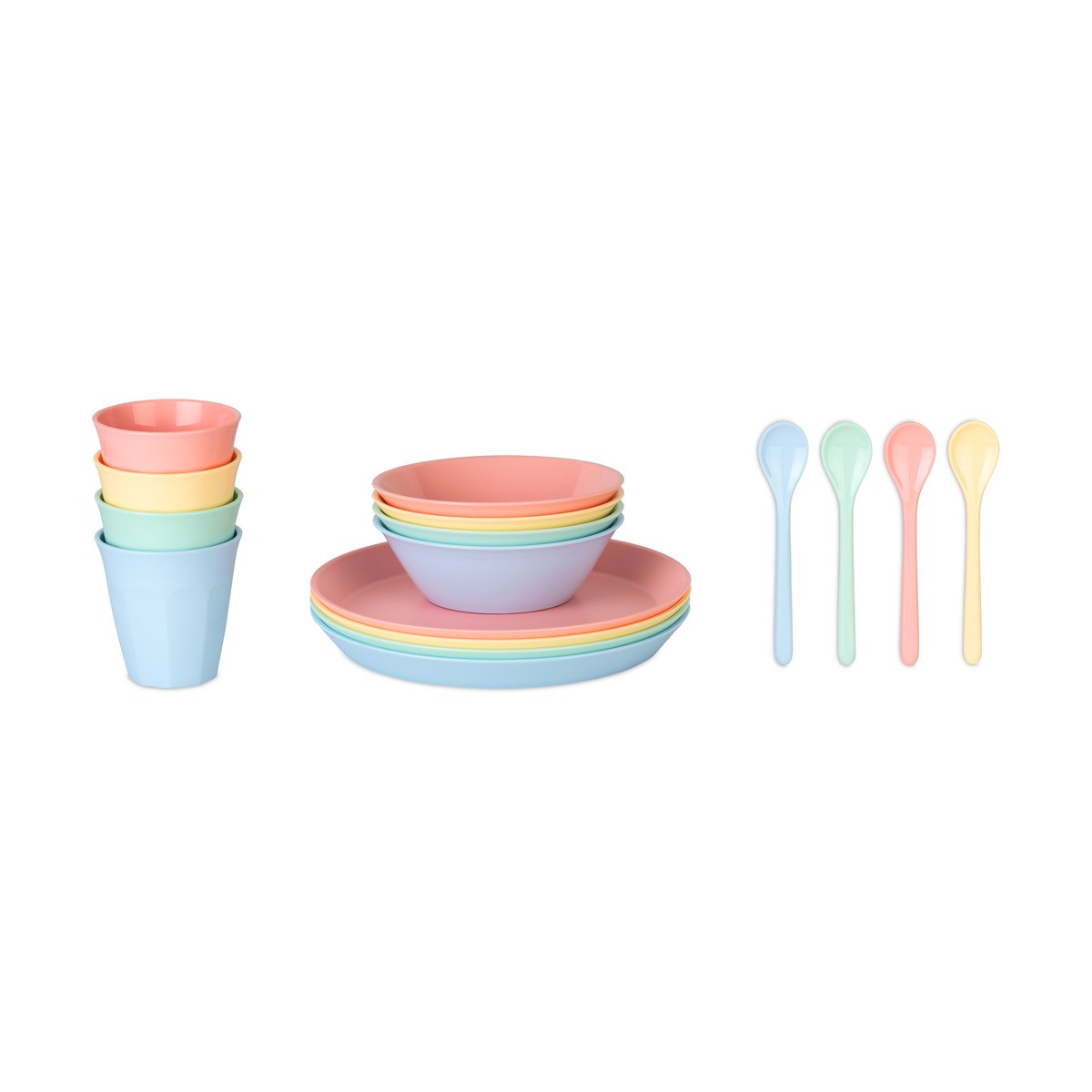 Koziol Nora Macarons servisset 16 delar Multi | Skandinavisk Design | Serviser & Startset | Multi