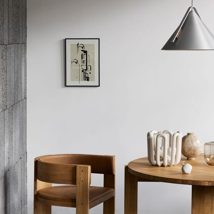 Abstraction - Casa Sublim poster - beige, inkl. svart ram, 2x42 cm - Kristina Dam Studio