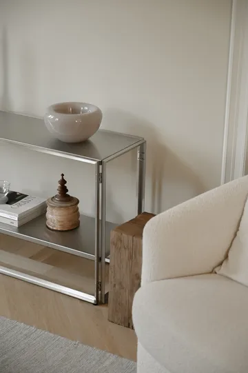 Foldable konsoll 124x60 cm - Borstat rostfritt stål - Kristina Dam Studio