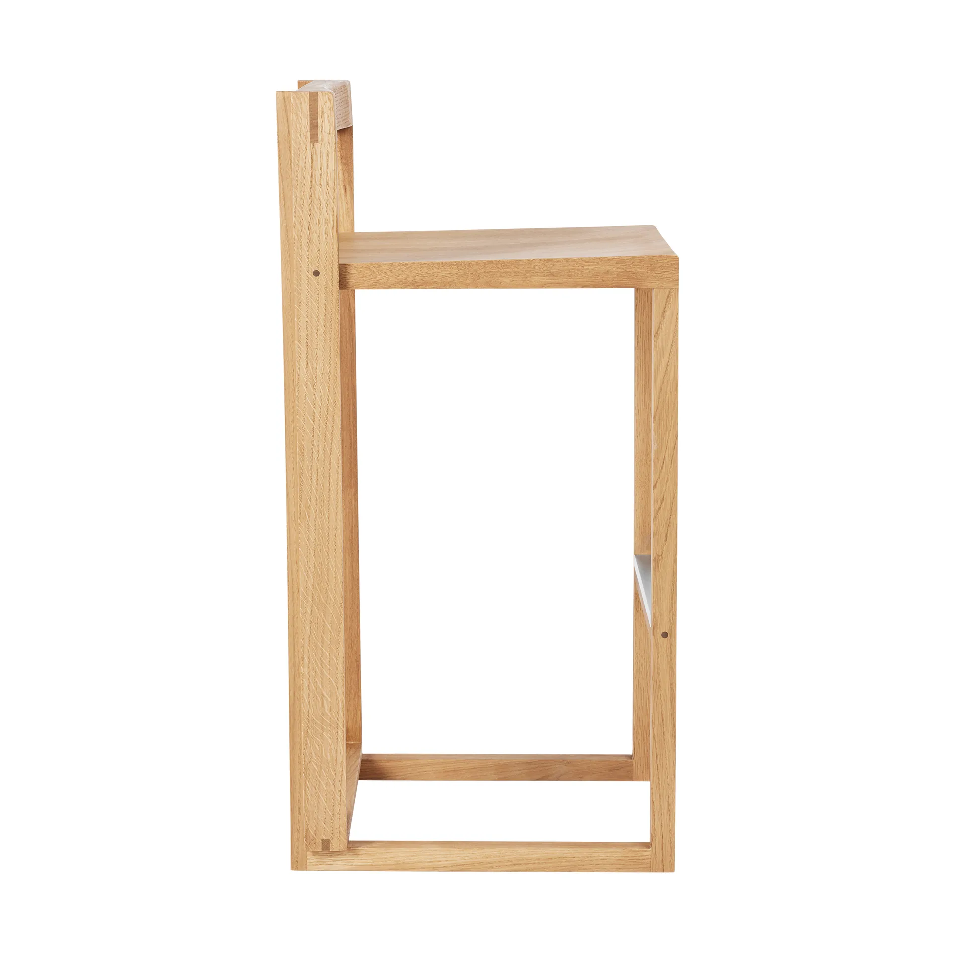 Outline barstol 75 cm, Varm lackerad ek-borstat stål Kristina Dam Studio