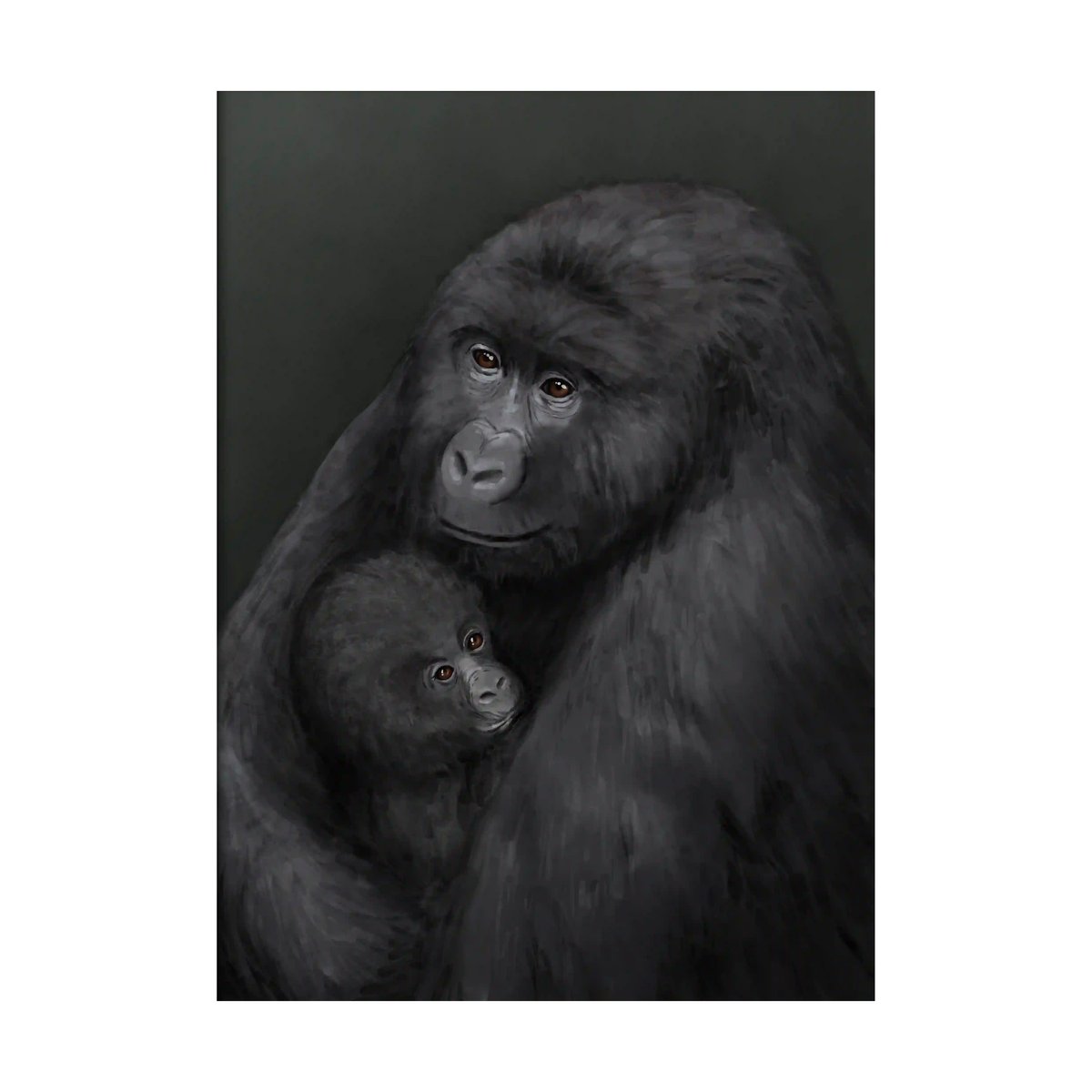 Kunskapstavlan Bergsgorillan poster 30x40 cm | Skandinavisk Design | Posters | Multi