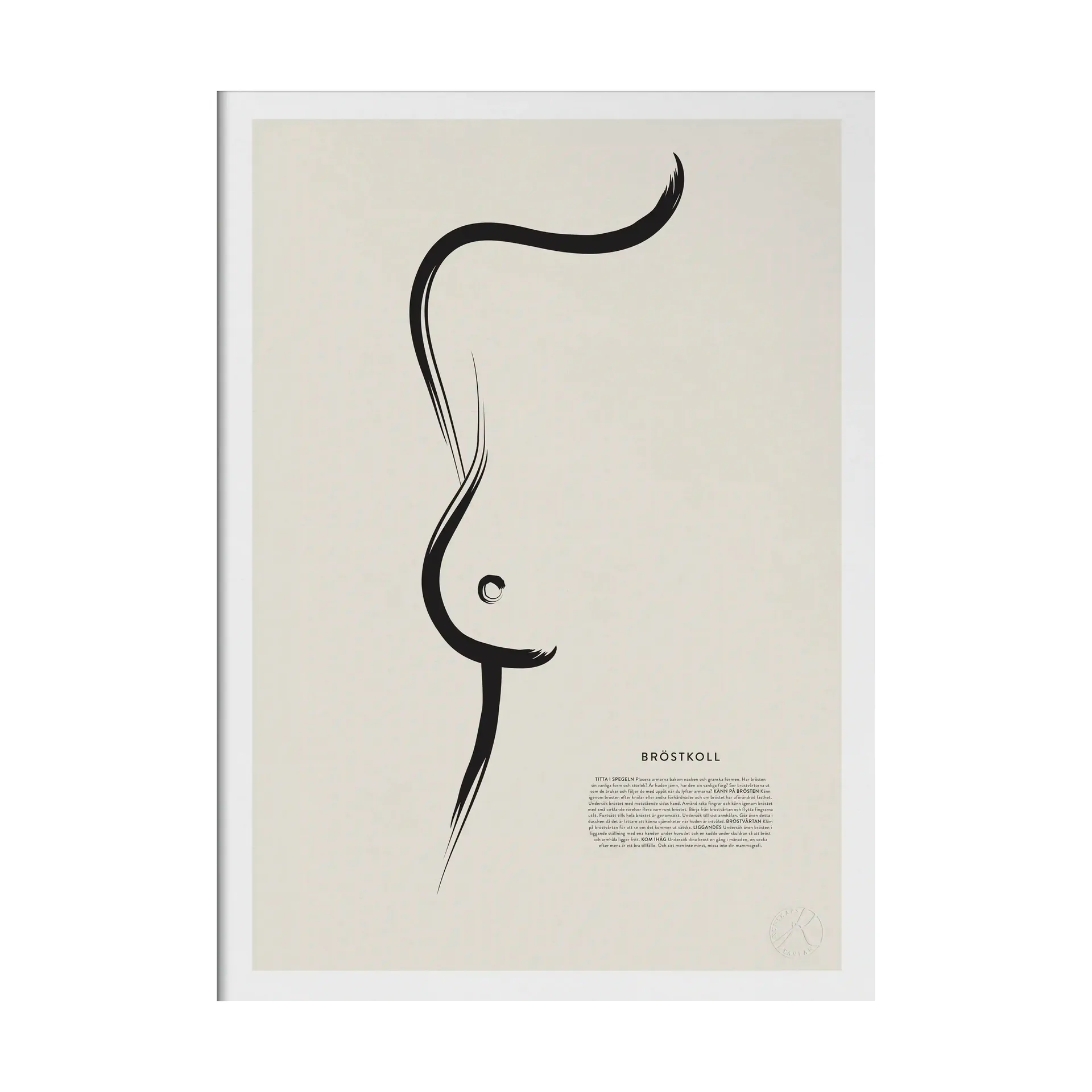 Bröstkoll poster, 30x40 cm Kunskapstavlan®