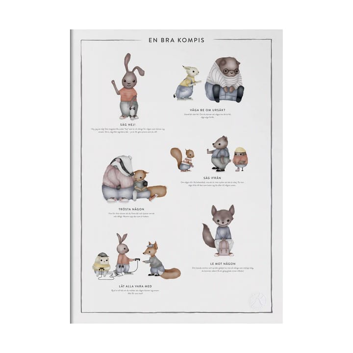 En bra kompis poster, 30x40 cm Kunskapstavlan®