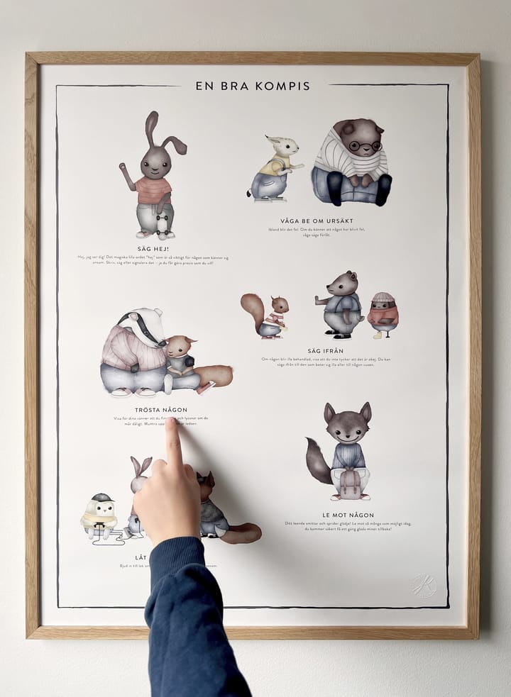En bra kompis poster, 30x40 cm Kunskapstavlan®