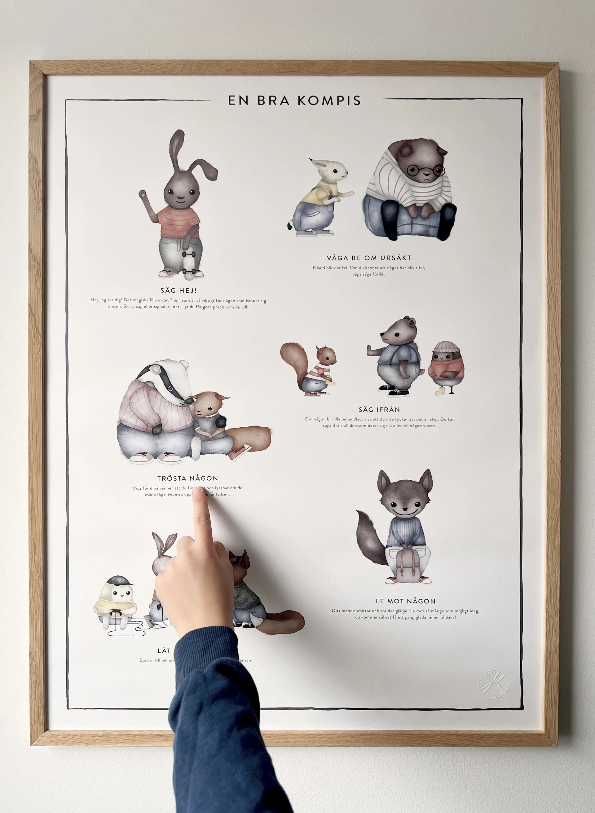 En bra kompis poster, 50x70 cm Kunskapstavlan®