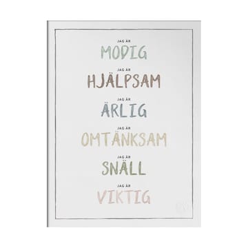 Jag är poster 30x40 cm - Dusty pastel - Kunskapstavlan®