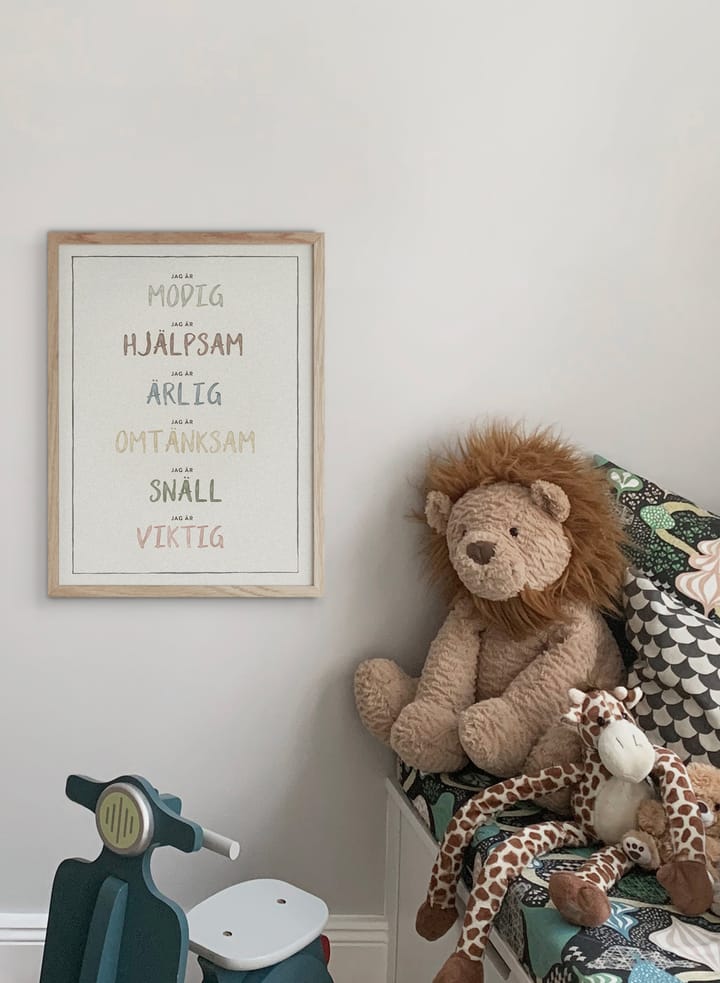 Jag är poster 30x40 cm, Dusty pastel Kunskapstavlan®