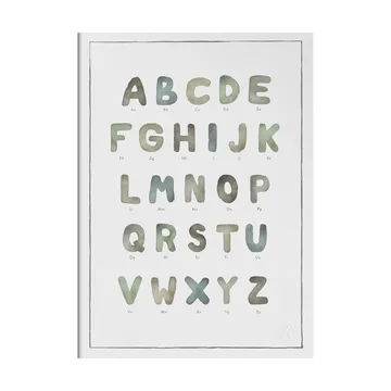 The alphabet watercolour poster - 30x40 cm - Kunskapstavlan®