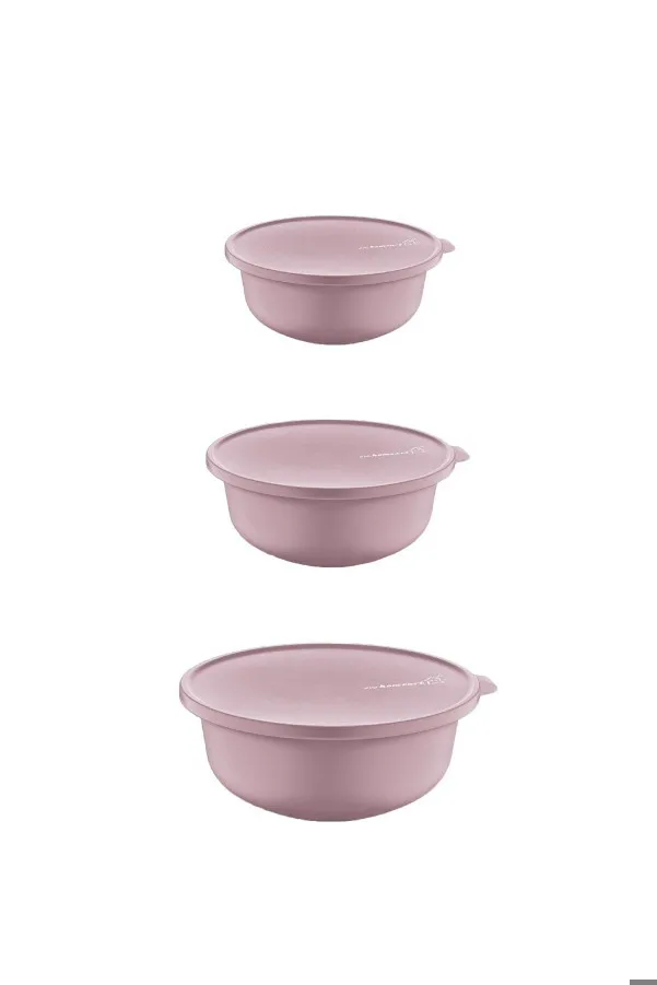 Kütahya Kütahya bunke med lock 3-pack Rosa