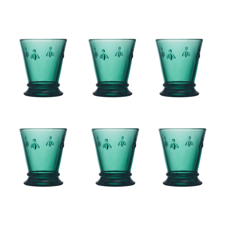 Abeille dricksglas 26 cl 6-pack - Smaragdgrön - La Rochère