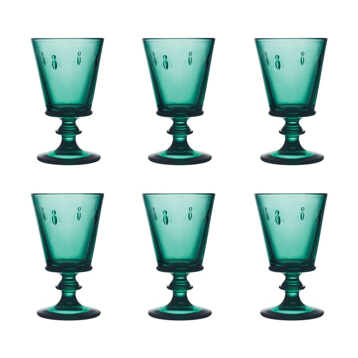 Abeille vinglas 24 cl 6-pack - Smaragdgrön - La Rochère