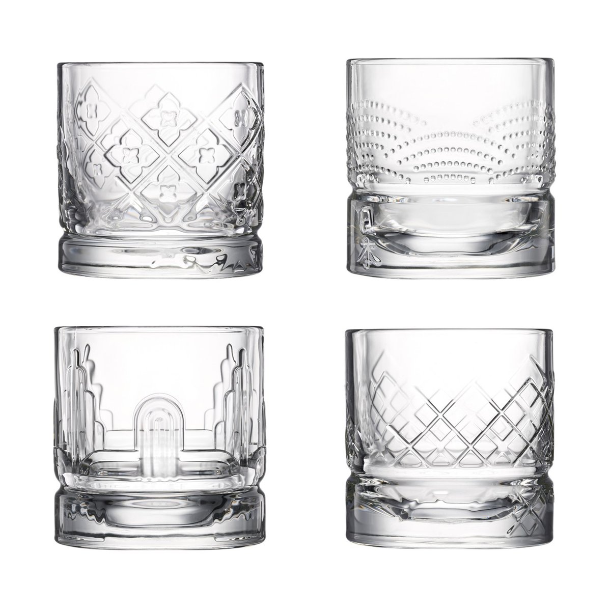 La Rochère Dandy whiskyglas 4 delar Klar | Skandinavisk Design | Whiskeyglas & Konjaksglas | Transparent