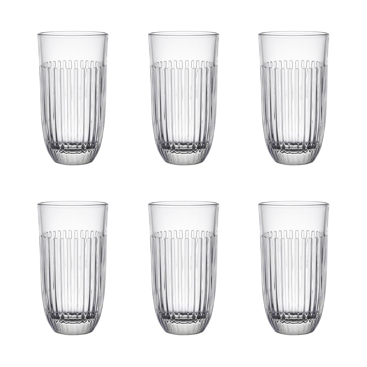 La Rochère Ouessant glas 45 cl 6-pack Klar | Skandinavisk Design | Kaffekoppar | Transparent