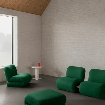 BAU fotpall - Divina melange mörkgrön - Lammhults