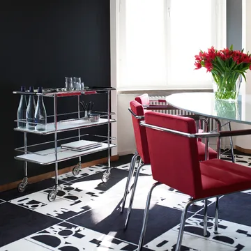 Cargo serveringsvagn - Frostat glas-krom - Lammhults