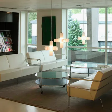 Chicago III soffbord - Frostat glas-krom - Lammhults