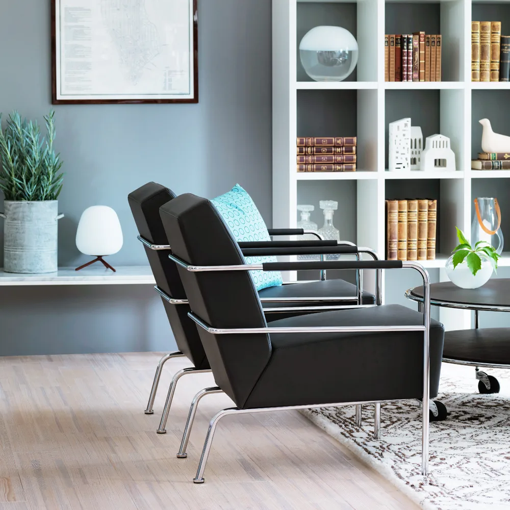 Cinema fåtölj, Remix 183 mörkgrå-krom Lammhults